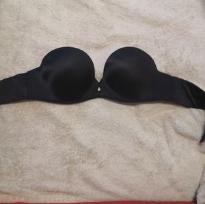 Black strapless bombshell bra 34A